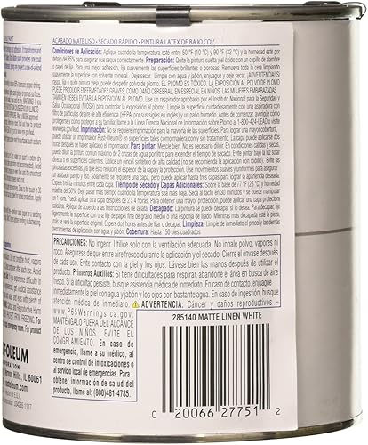 Miniatura 3 de Rustoleum 285140 - Pintura ultra mate de lino blanco a tiza de 30 onzas