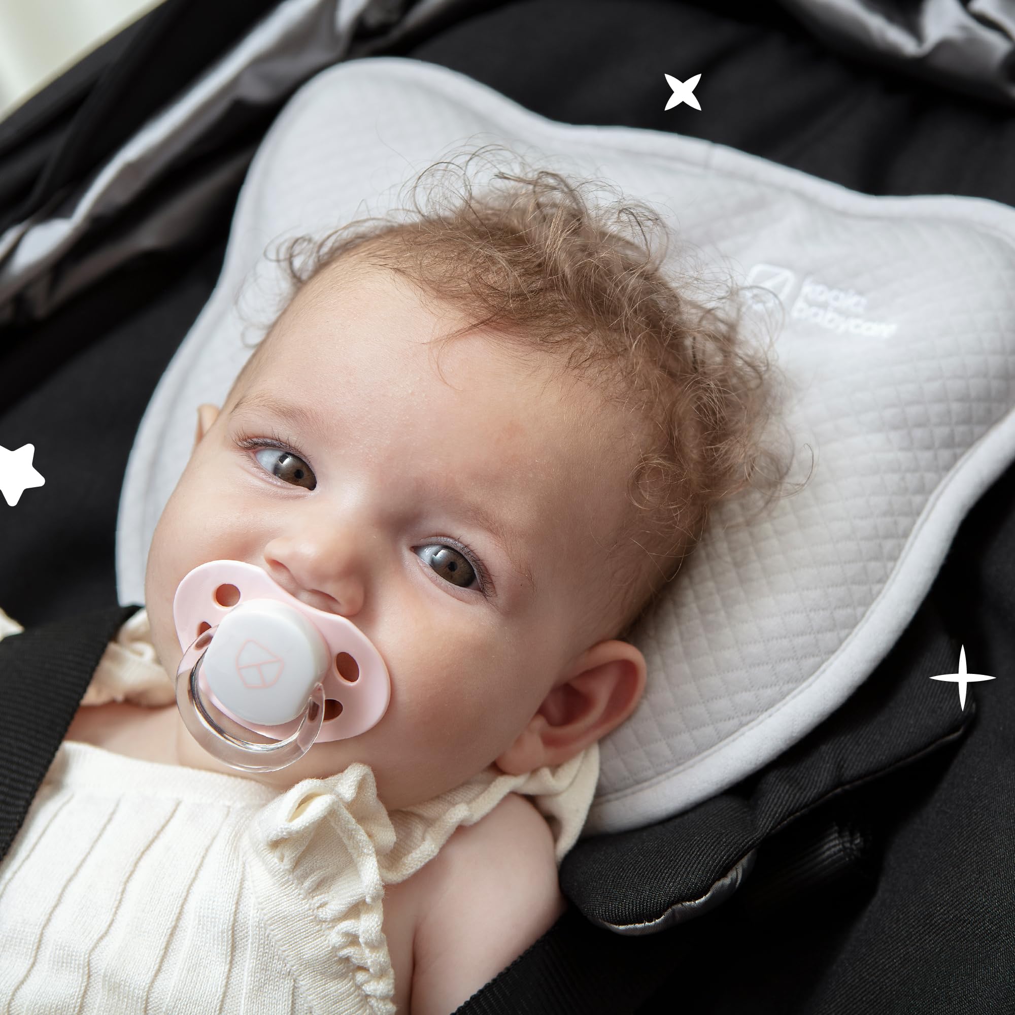 KOALA BABYCARE Coussin bébé par la plagiocéphalie (avec Deux Housses de Protection détachables) pour Aider à prévénir et Traiter la tête Plate à mémoire de Forme perforée Perfect Head