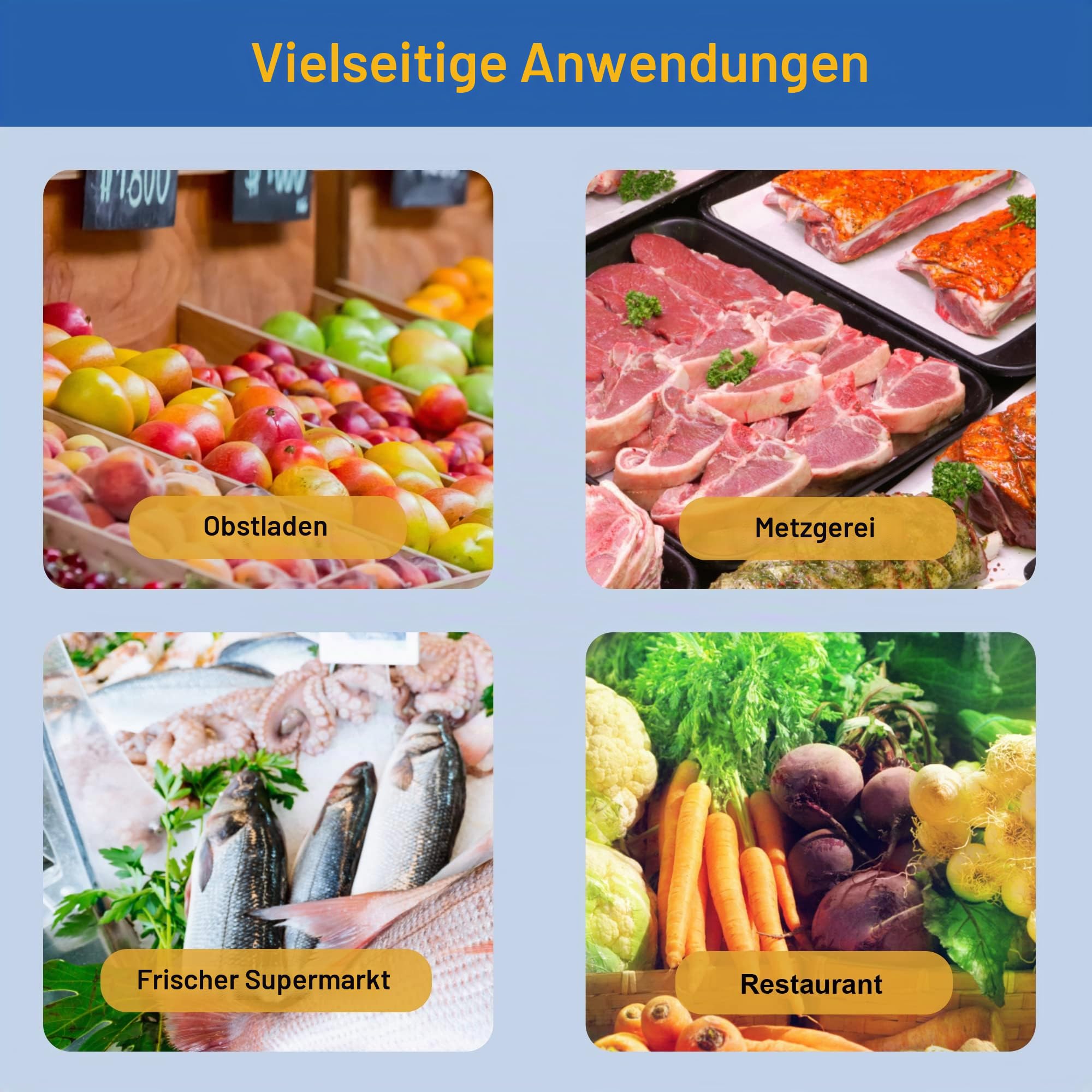 Hanchen Frischhaltefolie Verpackungsmaschine für Markt oder Obst-, Gemüseladen, elektrischer Folienspender und Lebensmittel Verpackungsgerät 2 in 1.