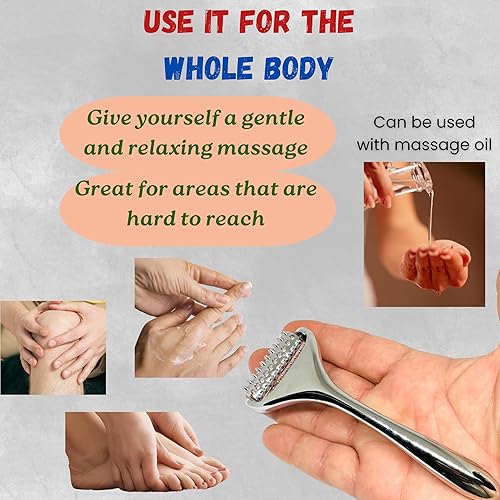 Miniatura 2 de Back 2 Roots Rodillo de masaje de acupuntura, cuerpo entero, rodillo de acupresión para relajación de la piel y los músculos, alivio del estrés y