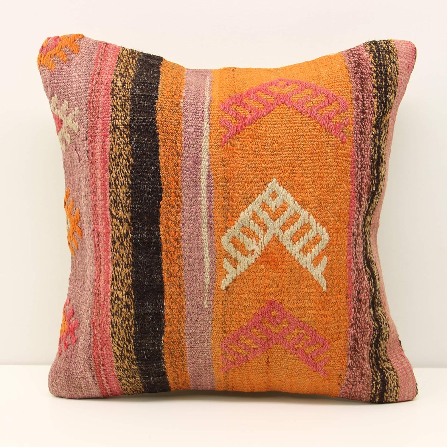 Kilim pillow 16x16 inch (40x40 cm) Decorative pillow Boho kelim pillow Interior