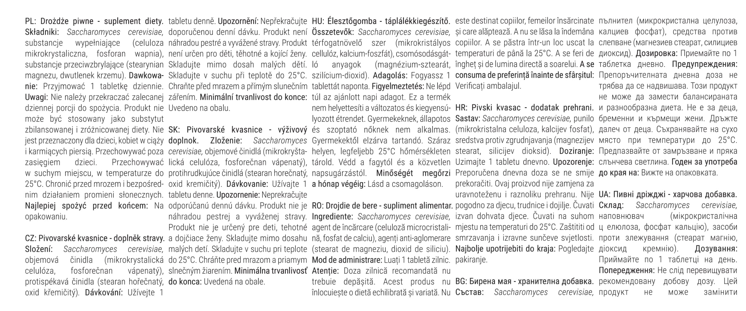 GymBeam Integratore di Lievito Di Birra Compresse - 500 mg Saccharomyces Cerevisiae, Lievito Di Birra Capsule Ricche Di Minerali E Vitamine B, Ideali Per Vegani, Atleti E Problemi Digestivi, 90 cpr