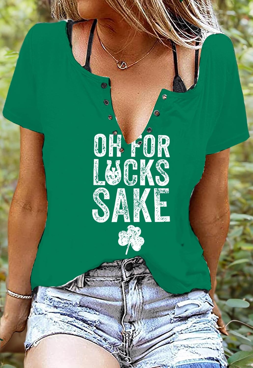 St. Patrick's Day Green Shirts for Women Funny Lucky Irish Shamrock T Shirt St. Patty's Day Tops - Image 2