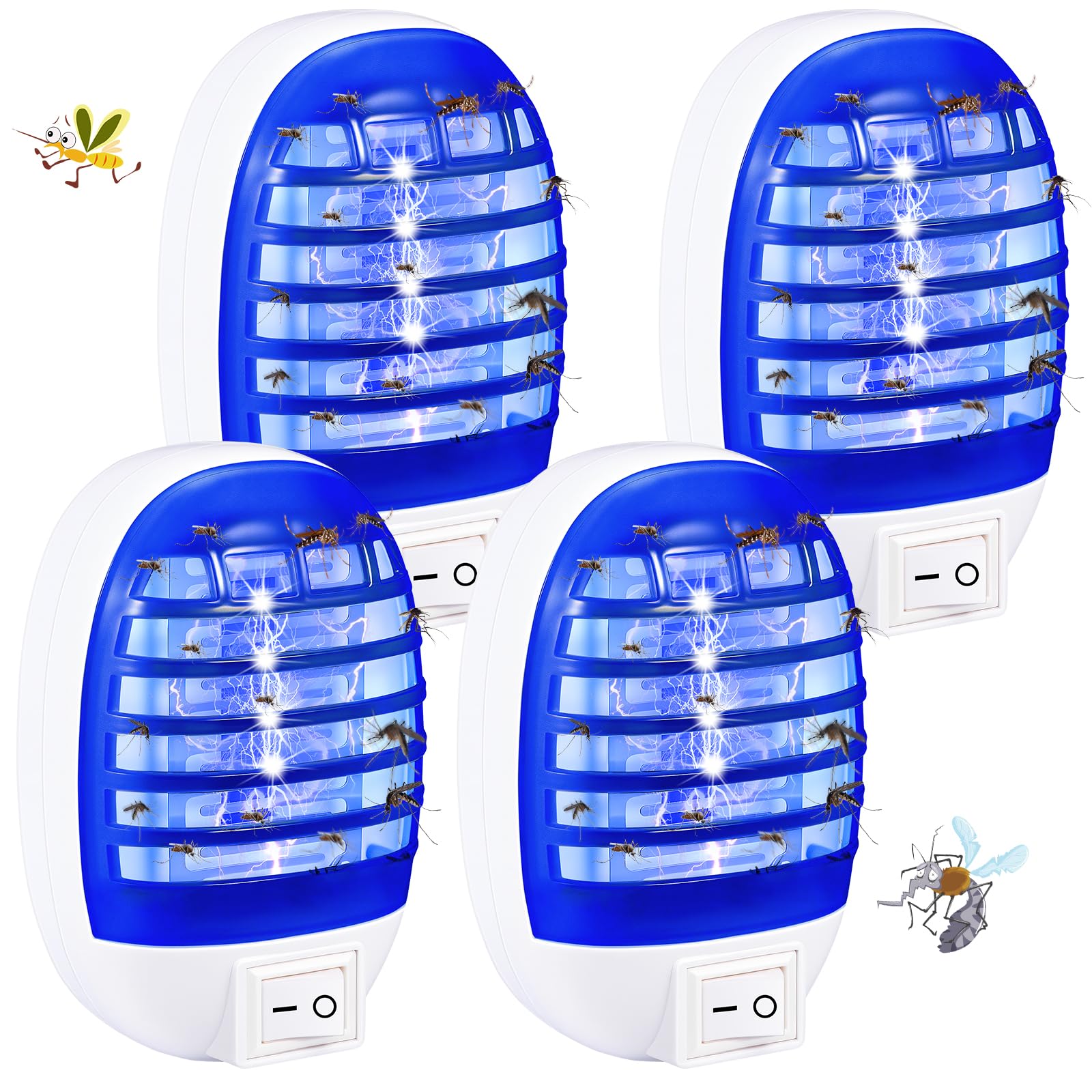4 Packs Electric Fly Bug Zapper, Indoor Mosquito killer Light