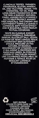 Miniatura 3 de Cover FX Base de acabado natural base a base de agua que ofrece cobertura de 12 horas y acabado natural para una segunda piel con potente protección