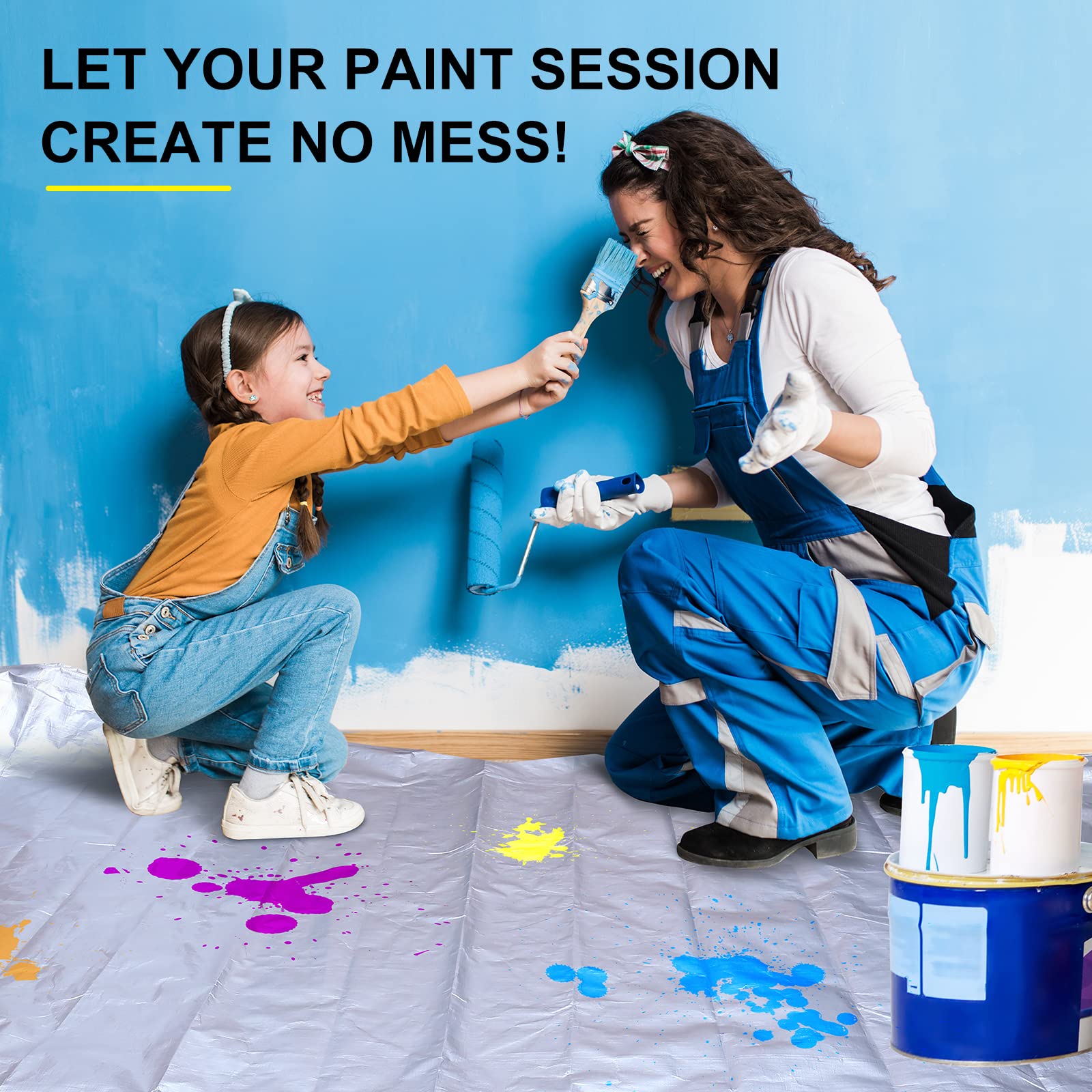 CAPEWORTH Tarps Blue 6X8ft 5Mil, Tarp Cover, Blanket, Waterproof, UV Resistant, Rip and Tear Proof, Poly Tarpaulin with Reinforced Edges for Roof, Camping Patio Pool Cover Boat