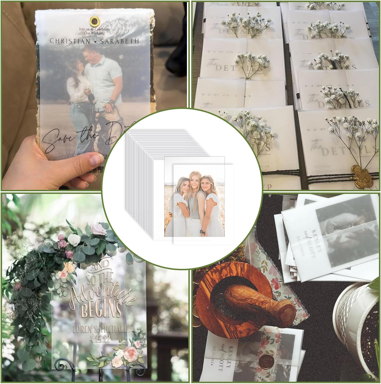 LANIAKEA 300 Sheets Translucent Vellum Paper 8.5 x 11 Vellum Tracing Paper Printable Transparent Printer Sheets for Invitations, Sketching & Drawing, Gift Box Liners