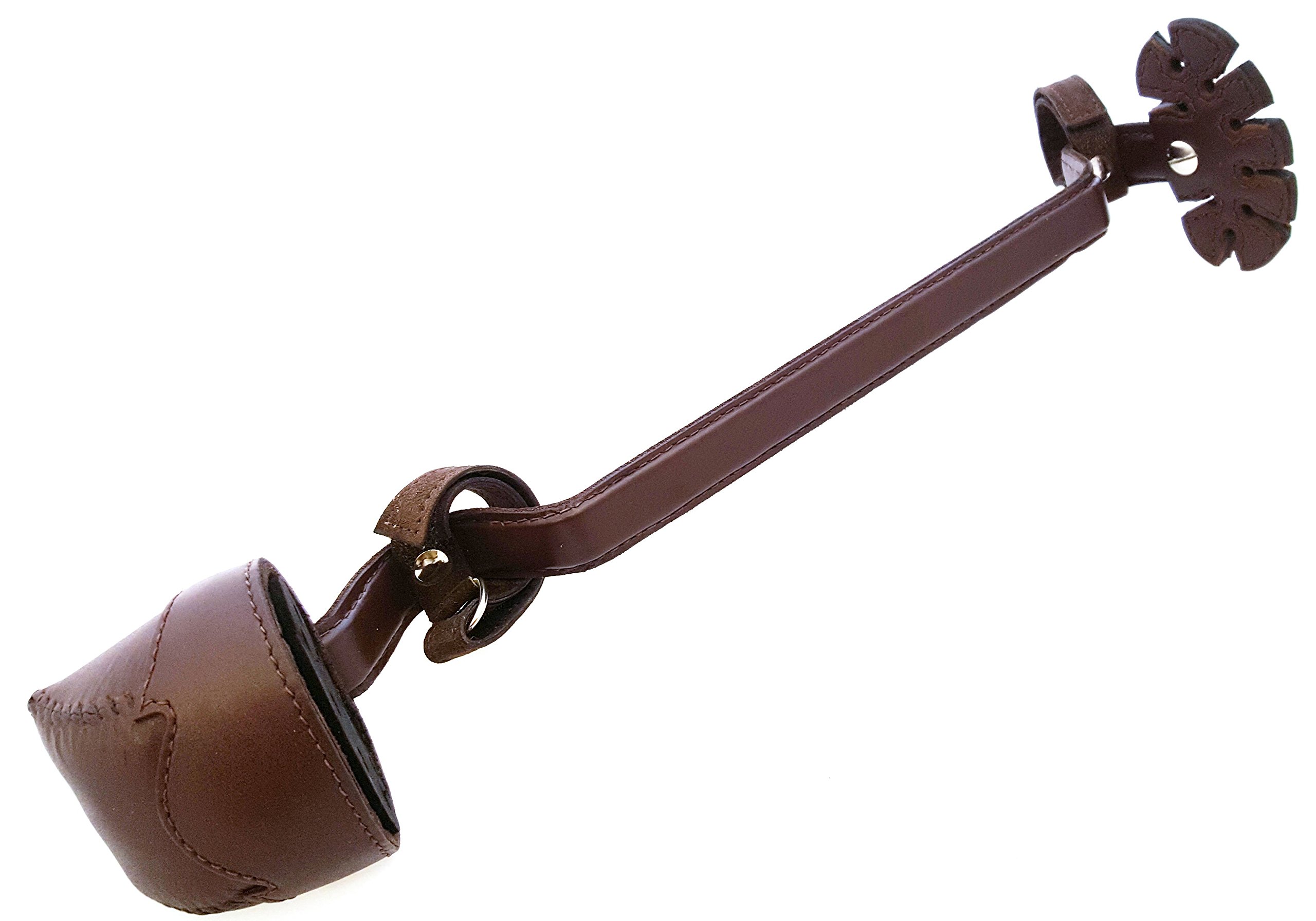 Vaguelly Proteggi Dita Per Tiro Con L'Arco: Paradita In Pelle E ABS Per Destrorsi, Sicura E Leggera (8,5x8,5 Cm)