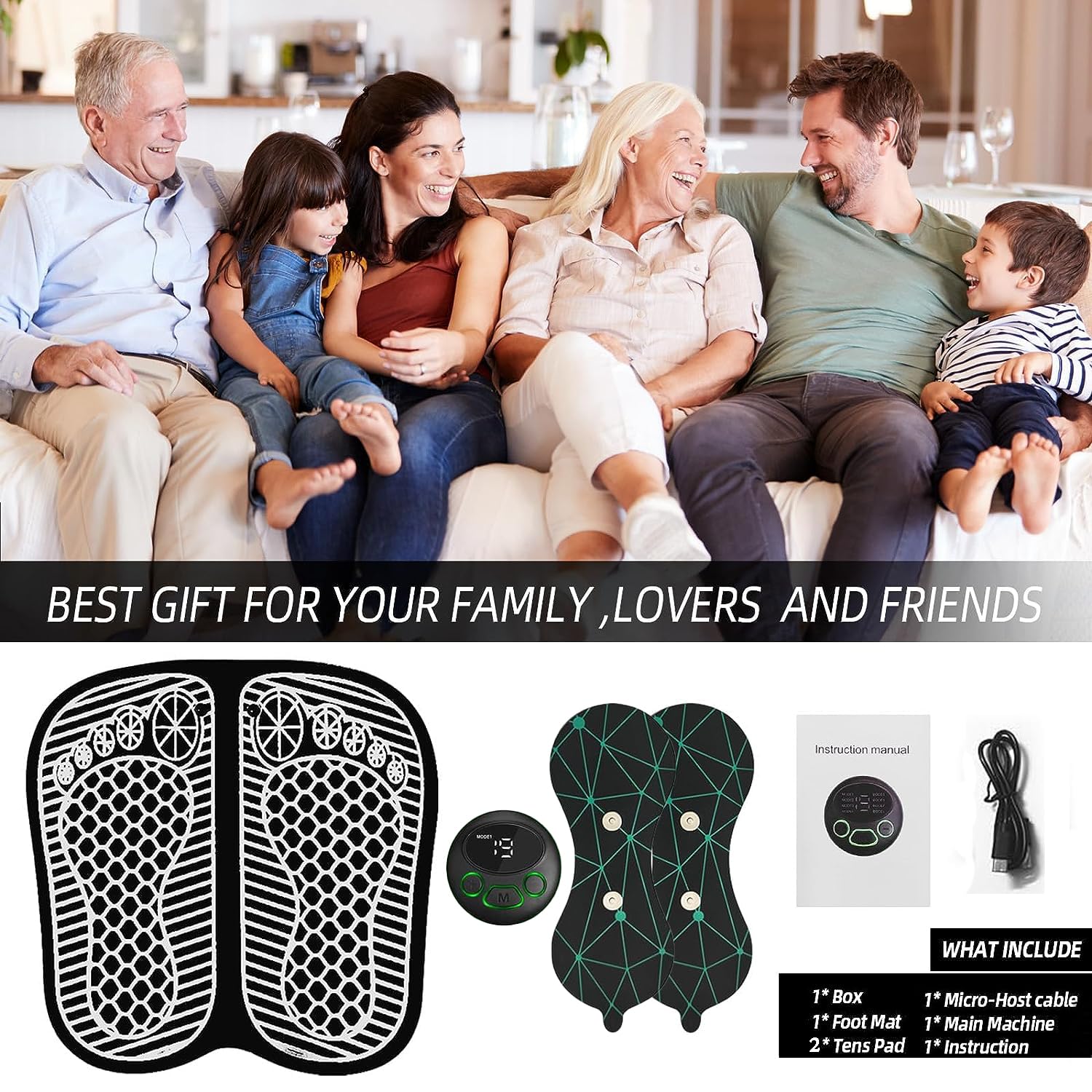 Kidoca® Wireless Massager For Cervical Pain Butterfly Mini Foot Leg Fuul Body Massager Mat For Pain Relief Spa Massager Electric Cervical Spine Neck Massager For Pain Relief for Home [1 Extra Pad]