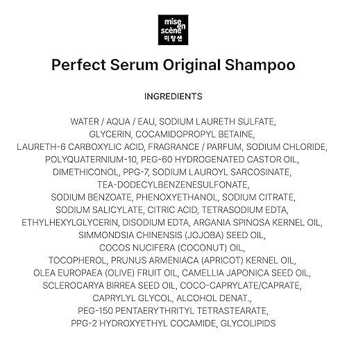 Miniatura 42 de Mise En Scene Perfect Serum - Acondicionador original para cabello dañado, cuidado de nutrientes con aceite de argán, que contiene aceite de semilla