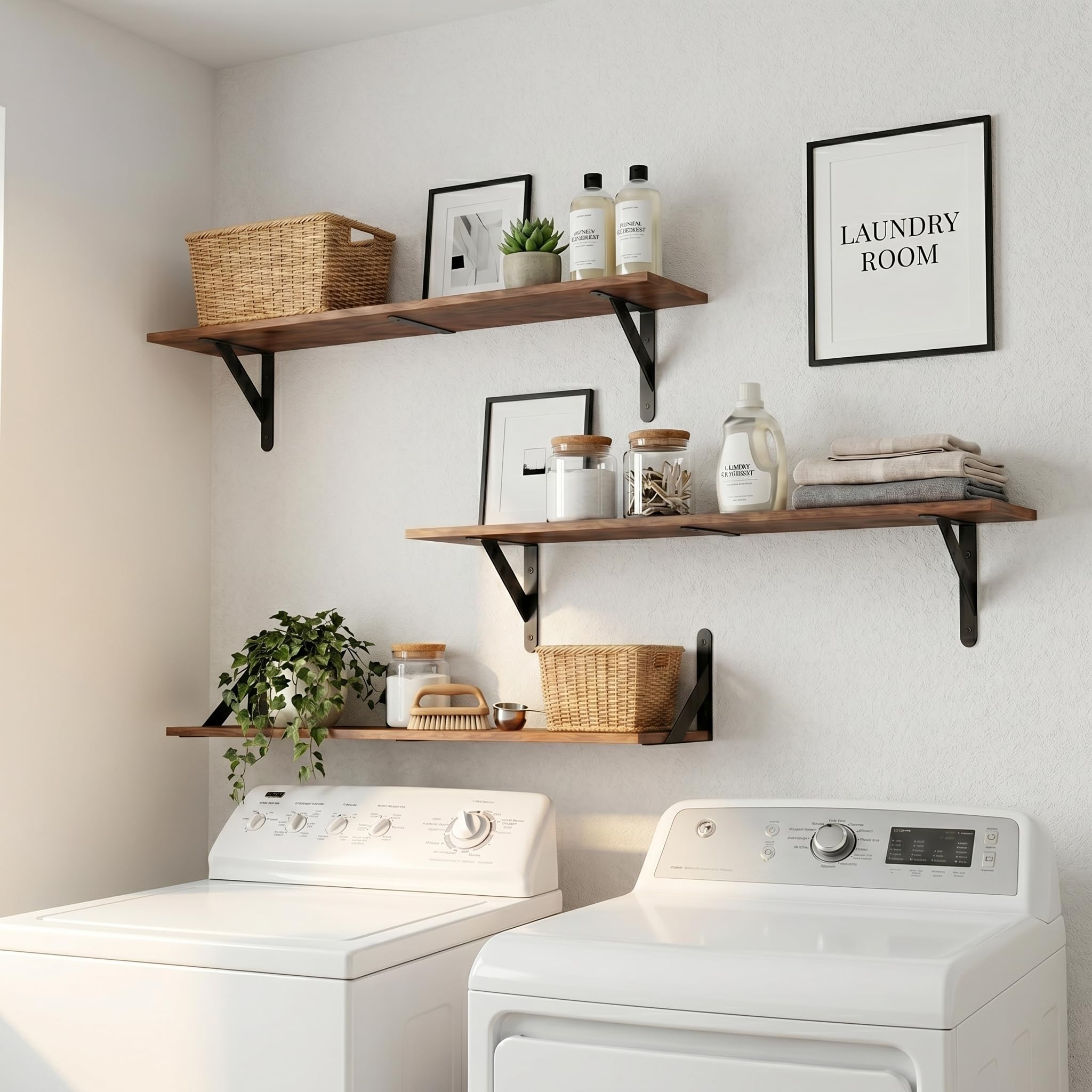 WOPITUES Floating Shelves - 3-Pack -4