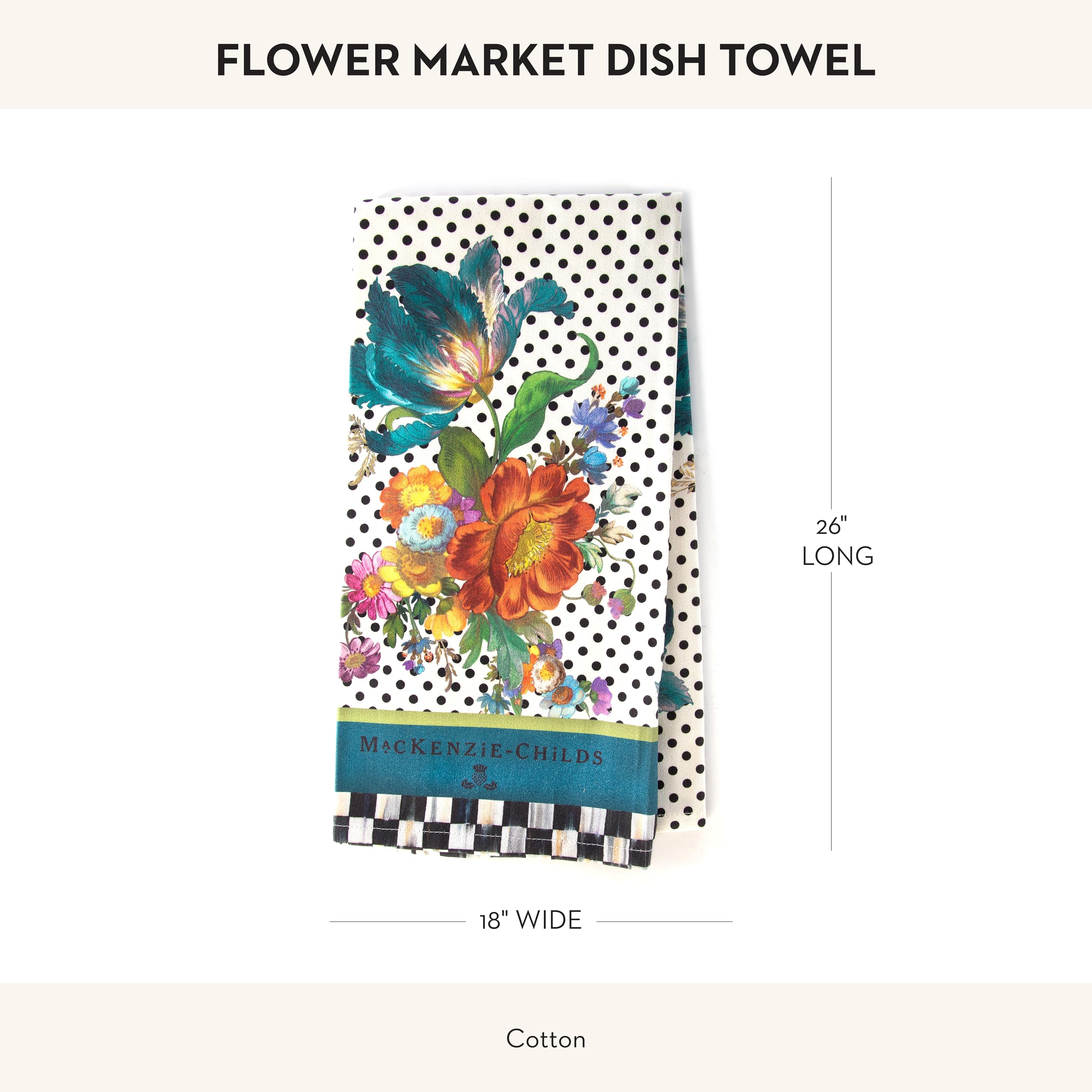 Amazon.com: MACKENZIE-CHILDS Cotton Dish Towel, Cute Decorative