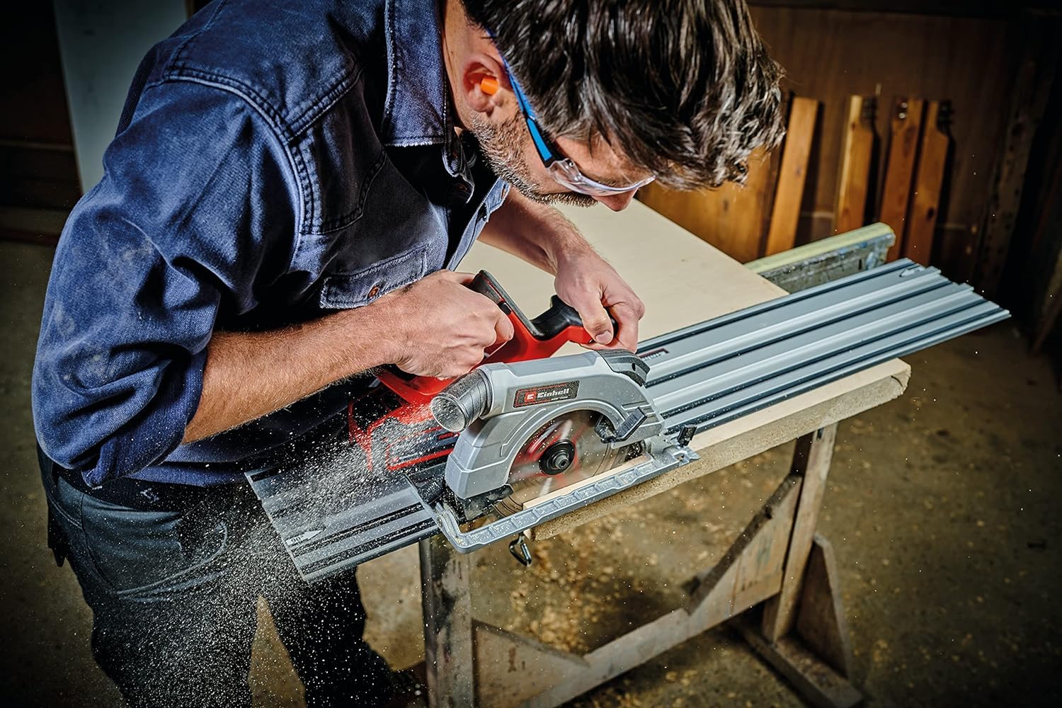 Einhell Sierra circular manual con batería TE-CS 18/190 Li BL-Solo Power X-Change (iones de litio, 18 V, motor sin escobillas, ajuste sin herramientas, LED, sin batería ni cargador)