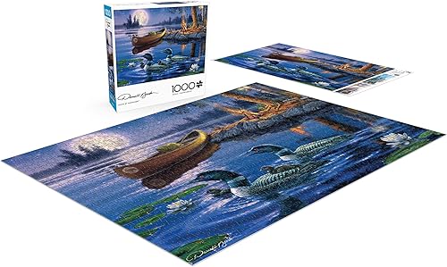 Miniatura 4 de Buffalo Games - Darrel Bush - Loons by Moonlight - Rompecabezas de 1000 piezas para adultos, rompecabezas desafiante perfecto para noches de juego -