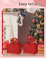 Vista 18 de Cunno 12 Pcs Burlap Tote Bag Mini Jute Reusable Bag with Handles Small Blank Canvas Gift Waterproof for Wedding Beach DIY