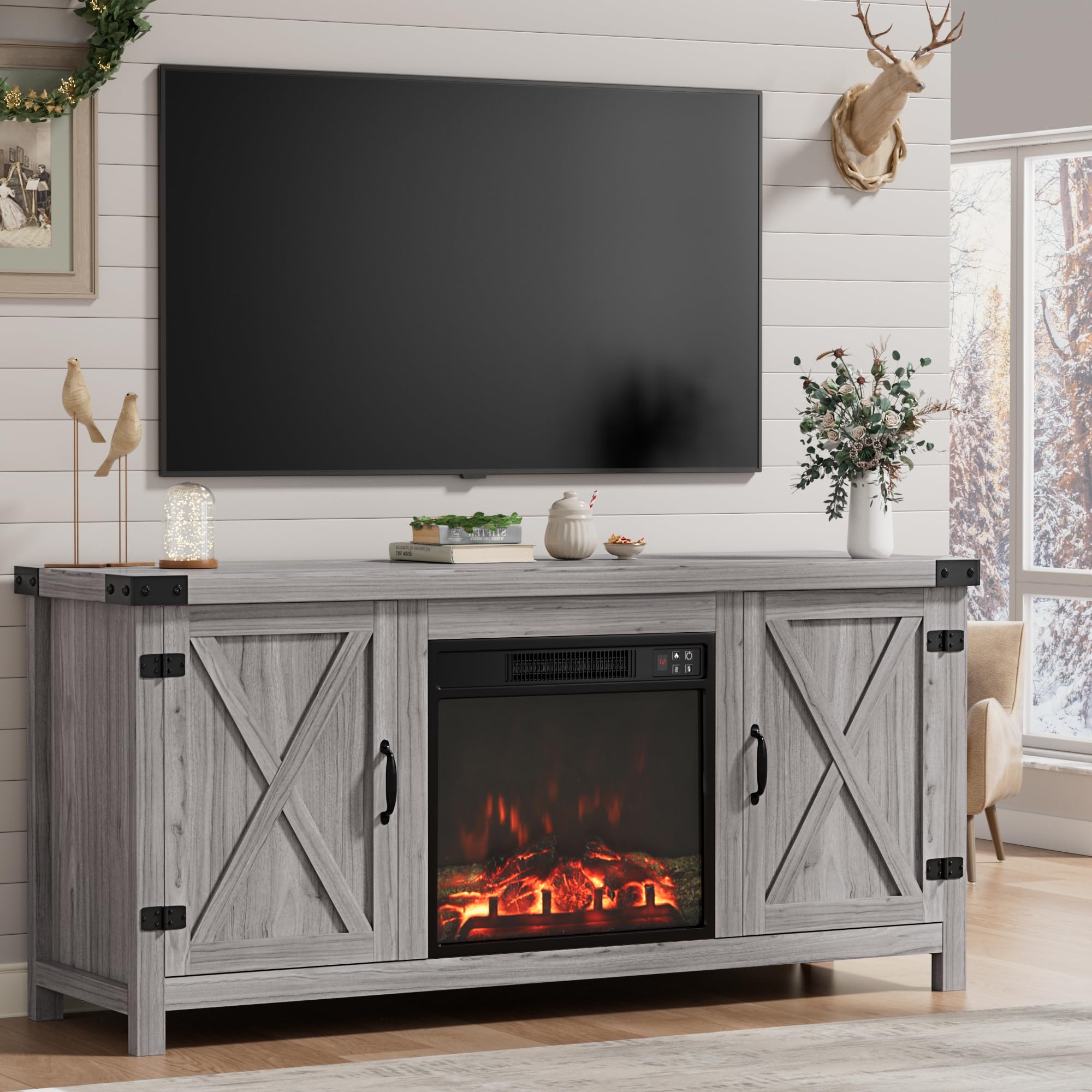 Amazon.com: Furmax Fireplace TV Stand for Up to 65 Inches TVs