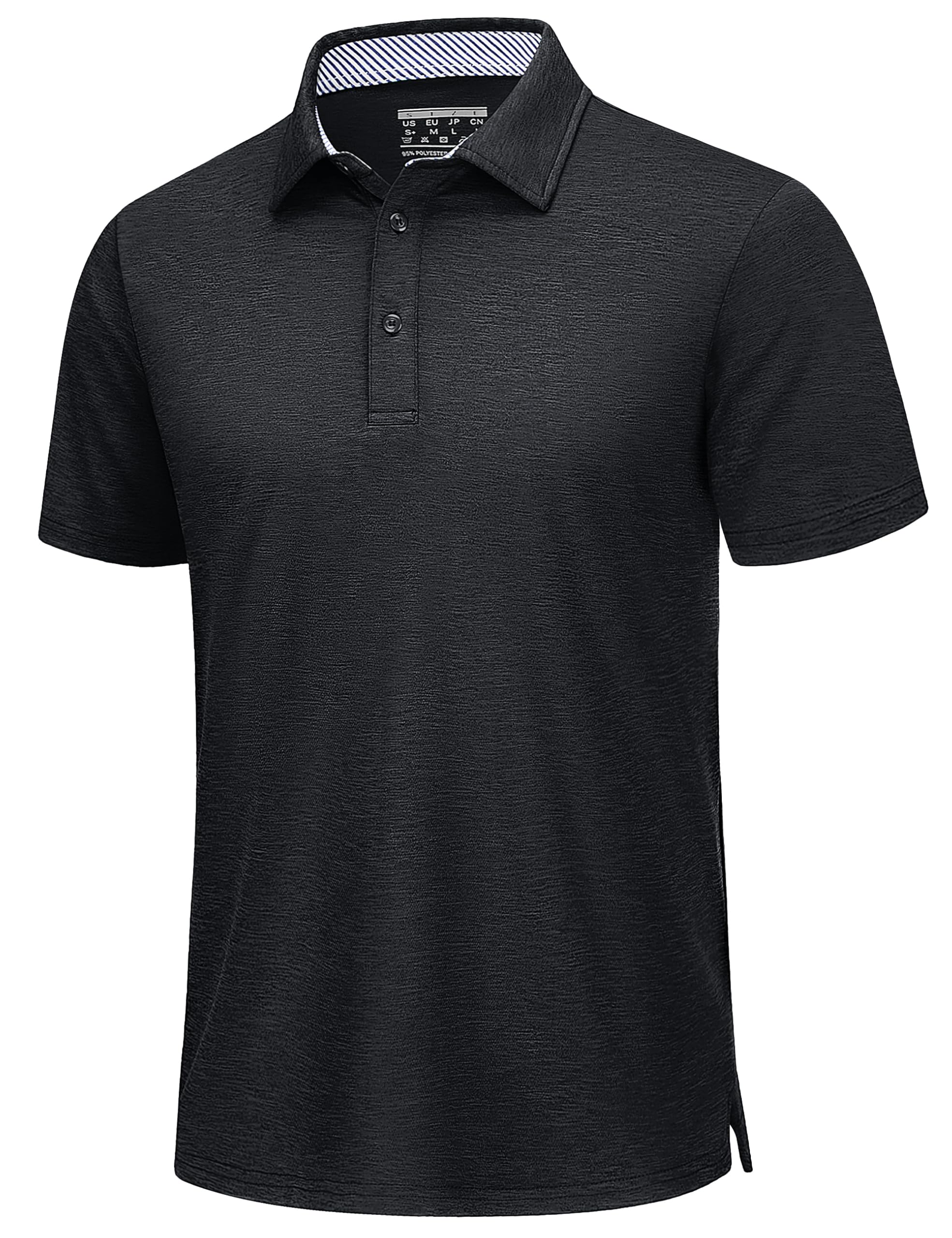 TACVASEN Men's Golf Shirts Short Sleeve Quick Dry Polo Shirts Moisture Wicking Casual Business Sports Breathable Polo