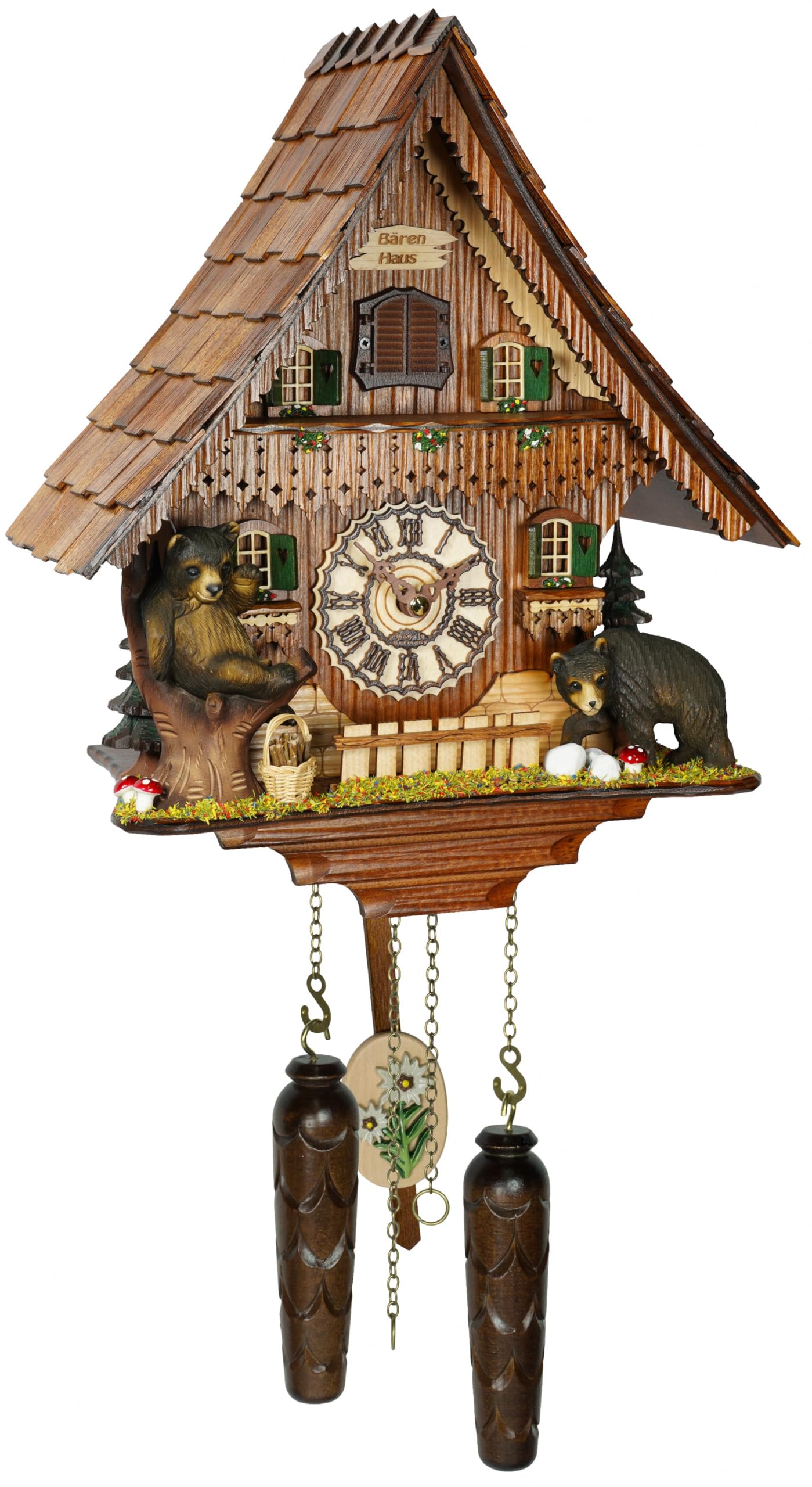 Trenkle Quartz Cuckoo Clock Black Forest House with Music
