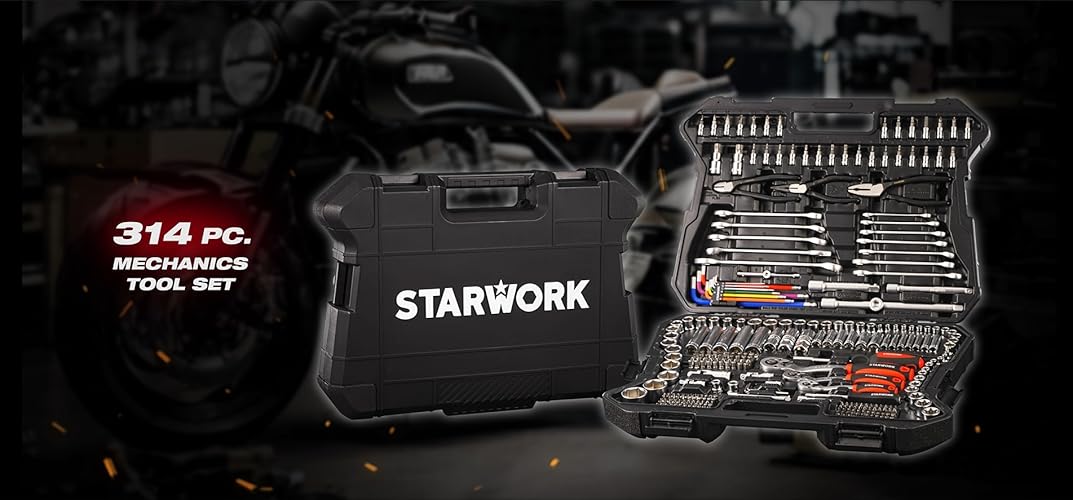 Bild 6 - STARWORK TRUE MECHANIC™ 314-teiliges Mechaniker-Werkzeugset und Steckschlüsselsatz, professionelles metrisches Set