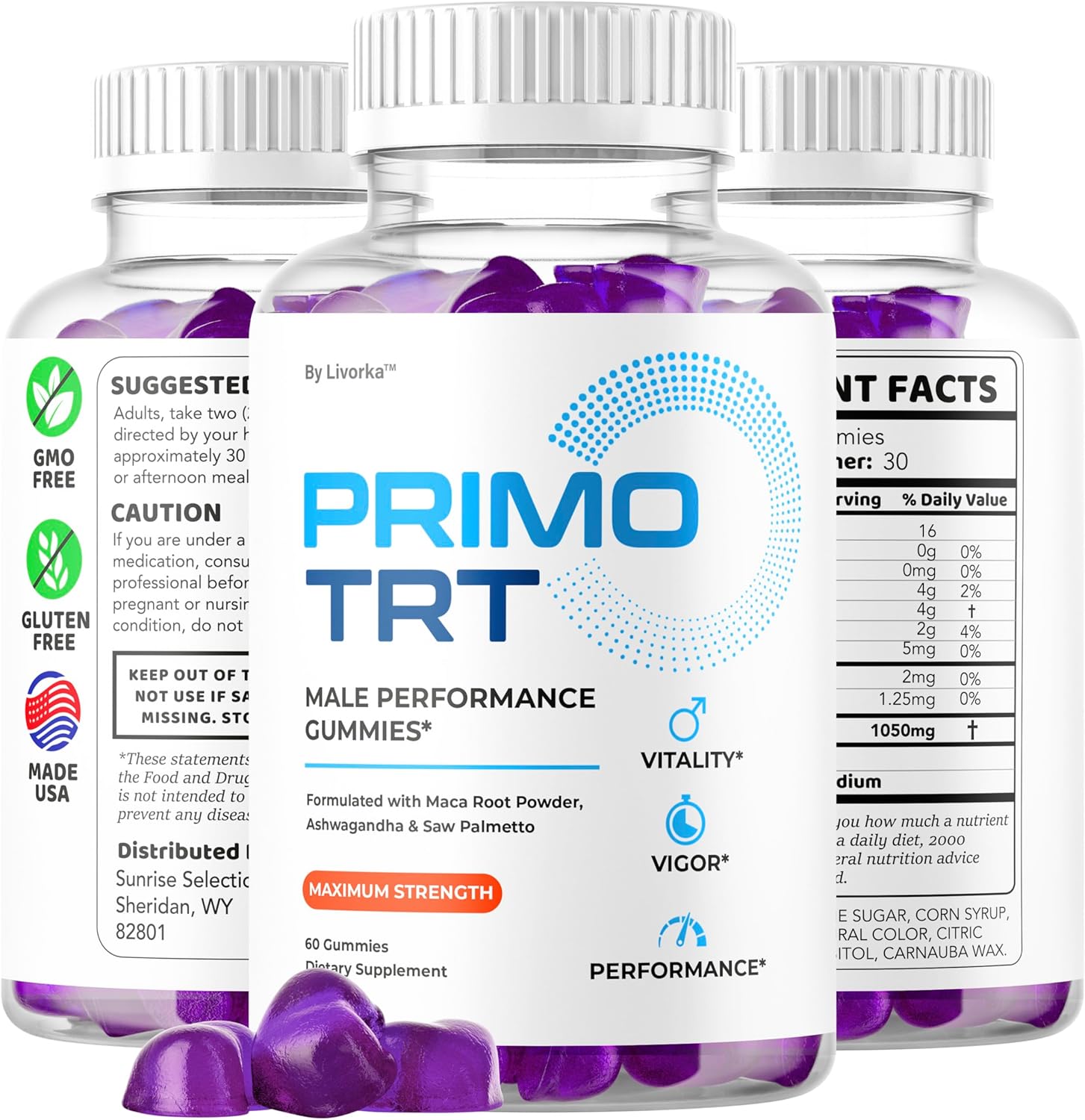 (5 Pack) Primo TRT Gummies - Official for Men Advanced Natural Formula, PrimoTRT Male Gummies for Maximum Performance & Support for Overall Wellness Reviews, Primos TRT Gummys for 5 Months - Image 8