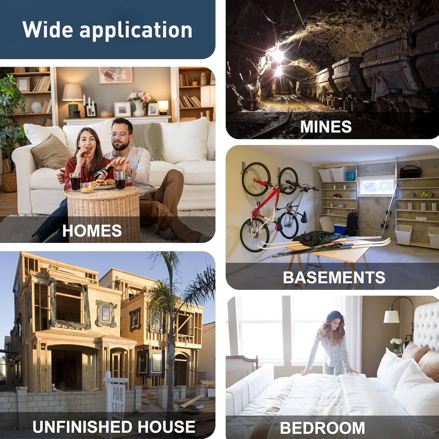 RM-60 Radon Detector with TFT Color Display, Long-Term Radon Monitor for Home, Basement, Audible & Visual Alarms, USB Type-C Rechargeable, pCi/L or Bq/m³