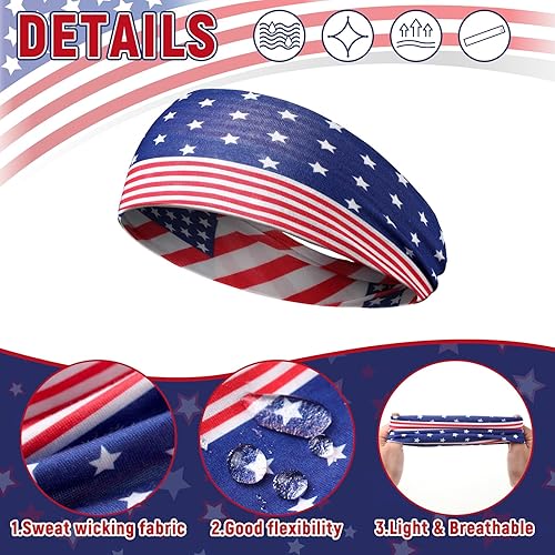 Miniatura 4 de Sratte 10 diademas atléticas para niños, bandas de sudor que absorben la humedad, bandas deportivas para niños de 16 pulgadas, banda elástica para