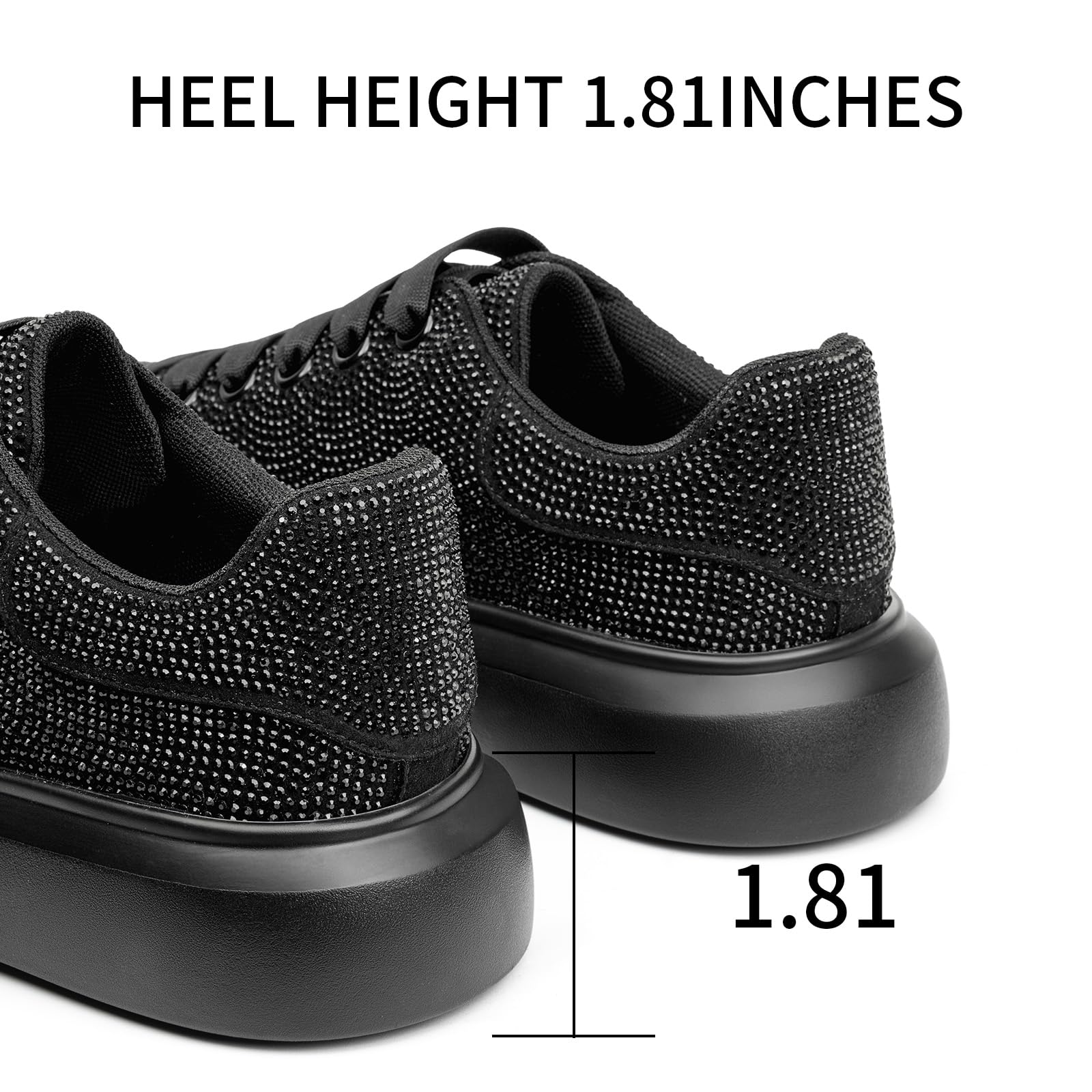 Scarpe da ginnastica con strass scintillanti per le donne con plateau e strass alla moda glitter scarpe da tennis alla moda per matrimoni e feste nuziali