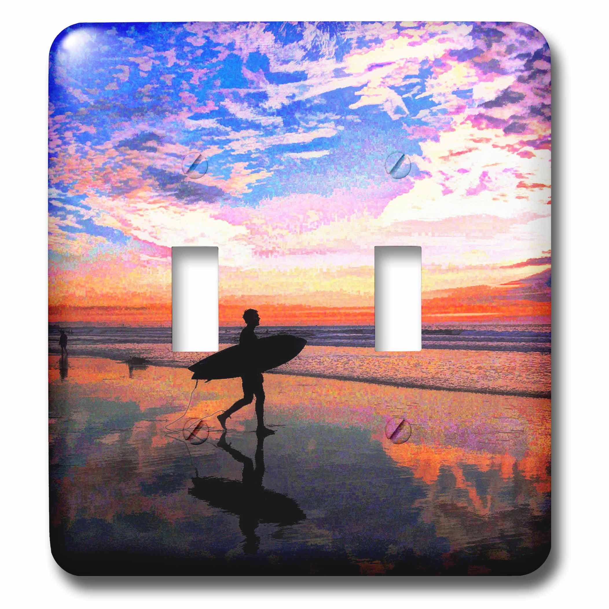 Interrupteur double surf au coucher du soleil décoratif multicolore pour interrupteur à bascule