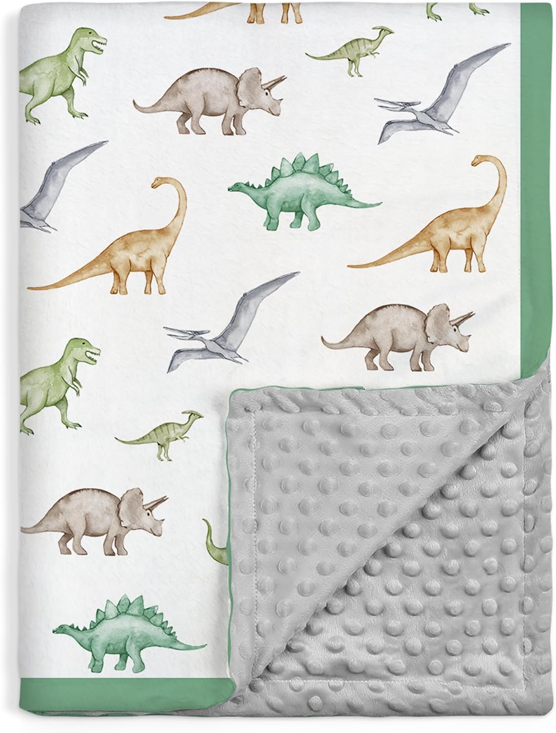 SANDJEST Dinosaurs Blanket for Boys – 30 x 40 Minky Kid Blankets Gift for Kids on Christmas Birthday