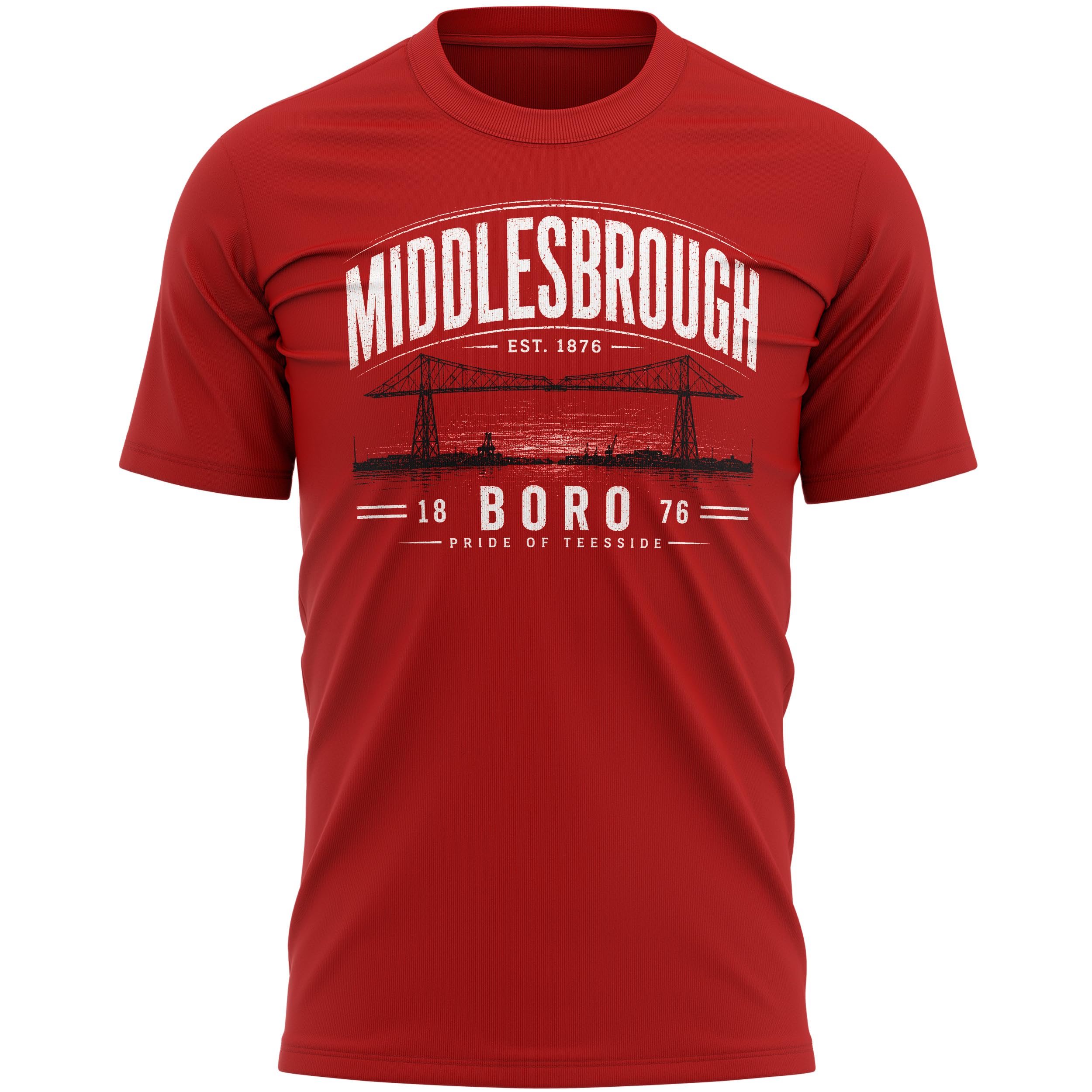 Mens Middlesbrough Supporter T Shirt - Boro Football Tshirt Tee Supporters Fans Promo Top London, S, Red