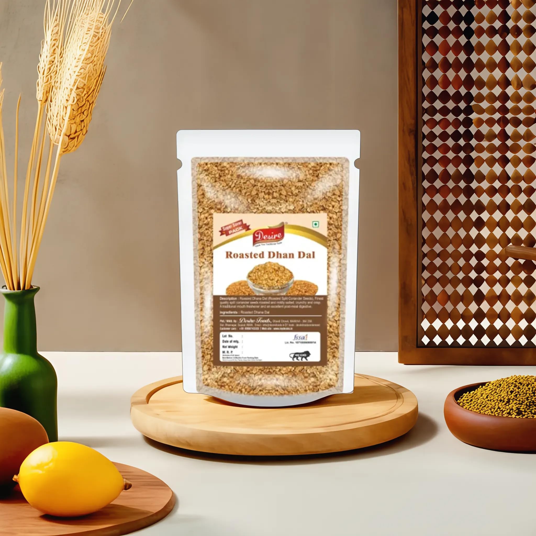 Desire Roasted Dhana Dal (Roasted Split Coriander Seeds) 200 Gram - Image 4 thumbnail