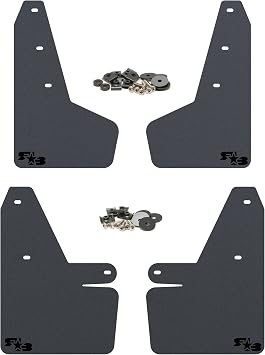 Rokblokz Mud Flaps for 2018-2023 Subaru Crosstrek - Multiple Colors Available - Mud Guards are Custom Cut and Fit - Includes All Mounting Hardware (Black with Black Logo)