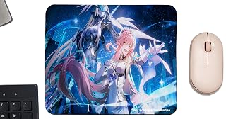 Credit Printing & Merchandise | Wuthering Waves | WuWa | XXL Mouse Pad (280 x 580 x 3 mm) / Small Mouse pad (220 x 175 x 3 mm) Gaming, Office, Personal Use | Fanmade (Aemeath, S)