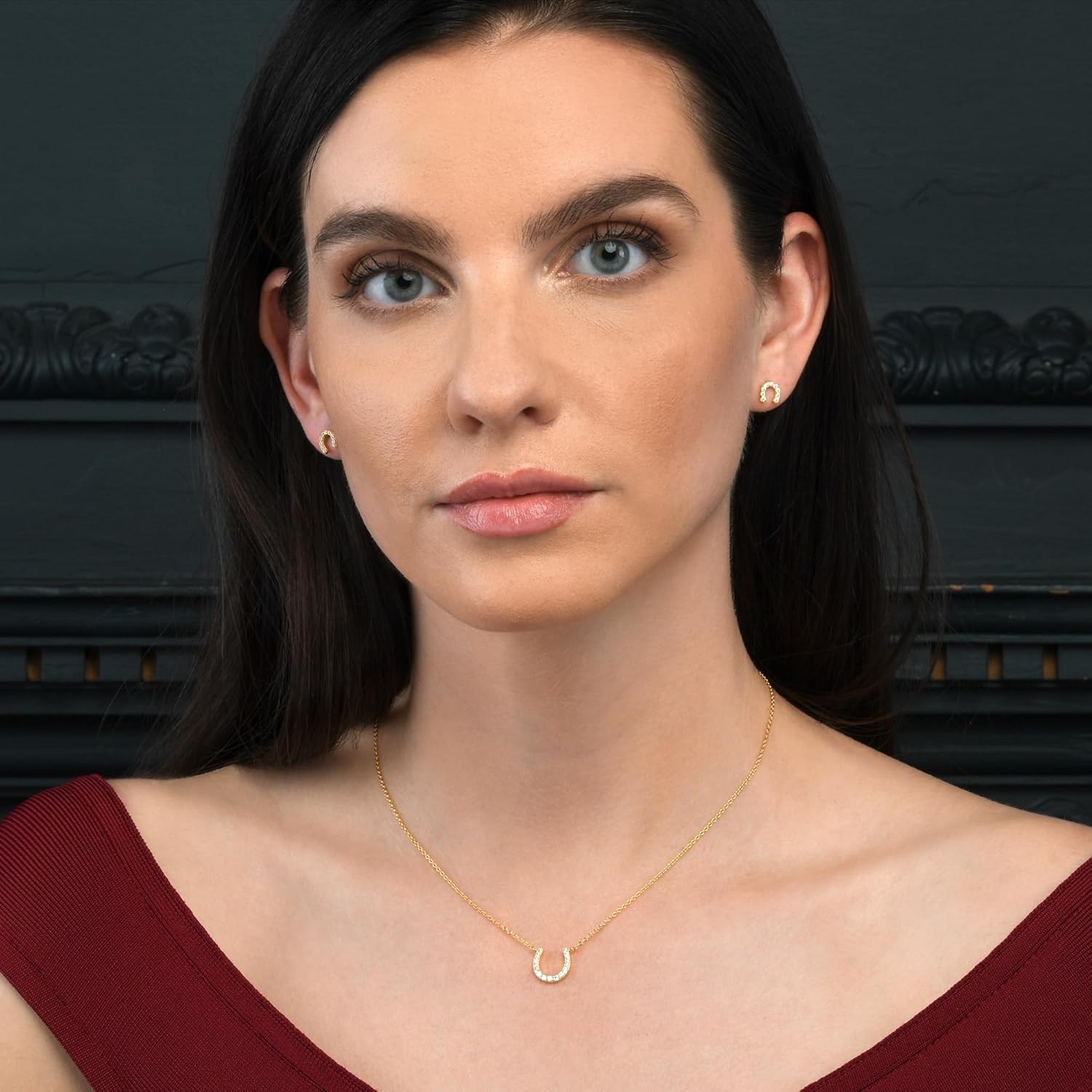 Diamond Treats Dainty Horseshoe Necklace in 925 Sterling Silver, Cute Sterling Silver Horseshoe Pendant Necklace for Women in Silver, Gold or Rose Gold, Silver Jewelry for Women - Image 4