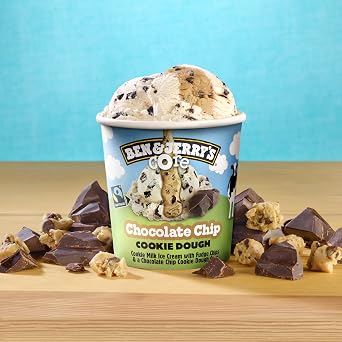 Ben & Jerry's Ice Cream Chocolate Chip Cookie Dough Core Non-GMO 16 oz