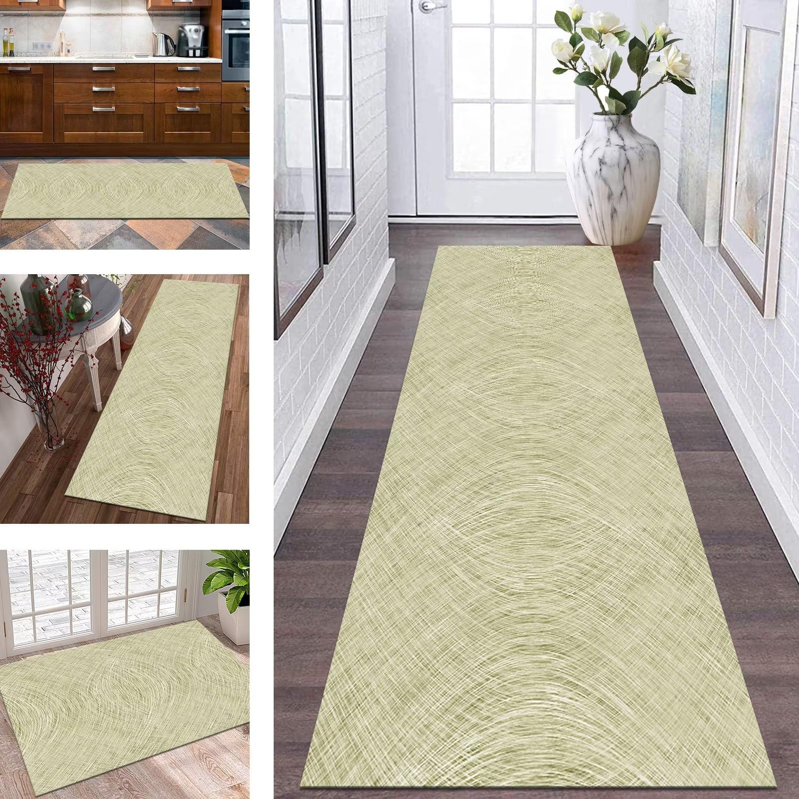 Tapis de cuisine antidérapant long tapis de couloir lavable 110X350