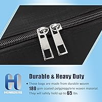 Vista 3 de Paquete de 4 bolsas de mudanza grandes y fuertes con cremalleras y asas de transporte, resistente al agua, bolsa de almacenamiento resistente