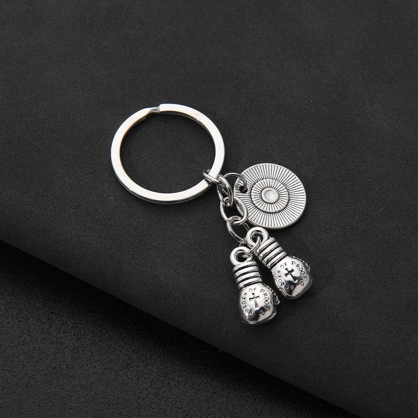 PHAETON 20PCS Never Give Up Boxing Keychain Boxing Gloves Charm Keyring Inspirational Gifts for Boxers Boxing Coach Boxing Keychain Fitness Gifts Boxer Fan GiftSport Lover