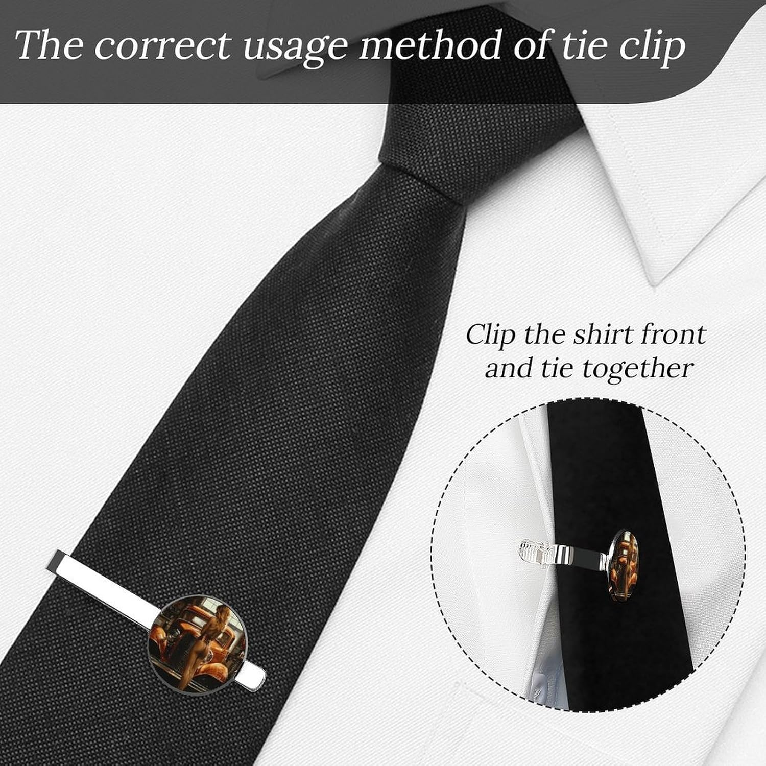 Pinup Women Sexy Hot Rod Car Garage Man Cave Tie Clip Fashion Jewelry Necktie Pin for Wedding Busiess Office Accessories