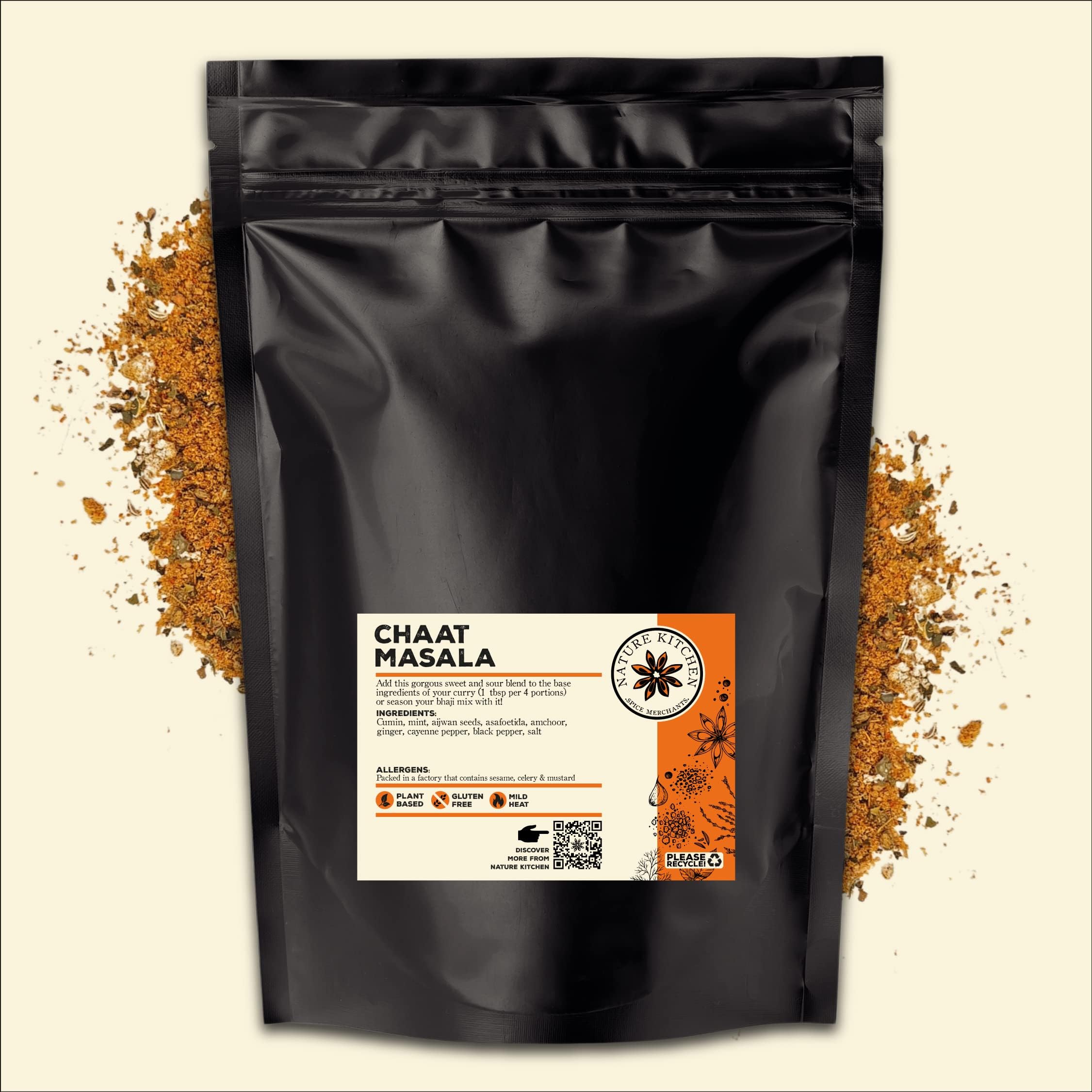 Chaat Masala 500g Medium Heat - Tangy Indian Spice Blend, Amchoor Roasted Spices, Gluten Free.Vegan Seasoning for Snacks Salads Street Food Cooking