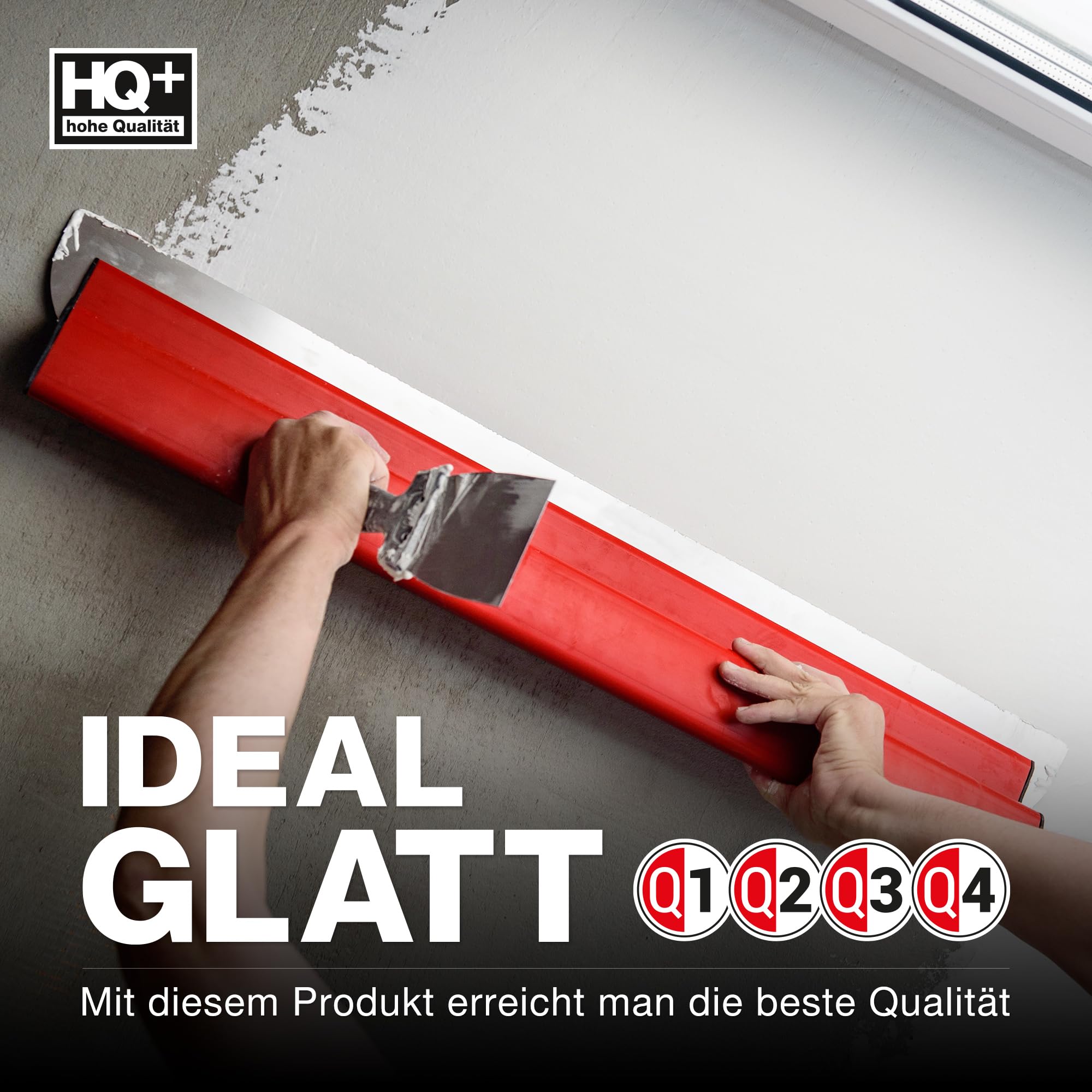 Isolbau Fertigspachtel Finish 60 kg, Glättspachtel Fugenspachtel, Gebrauchsfertige Polymer-Gips Fertig-Spachtelmasse für innen, Weiß Q1-Q11