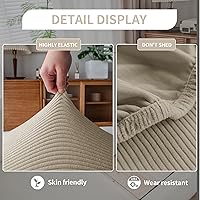 Vista 4 de Fundas para cojín de sofá, fundas de sofá mágicas suaves y cómodas lavables con resistencia al estiramiento para asientos seccional y en forma de L