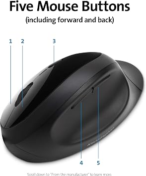 Kensington Pro Fit Ergonomic Wireless Keyboard and Mouse - Black (K75406US)