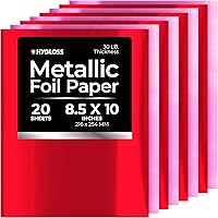 Vista 8 de Hygloss Papel de aluminio metálico, 20 hojas, 10 hojas de papel metálico surtido, 8.5 x 10 pulgadas, papel de aluminio ideal para manualidades