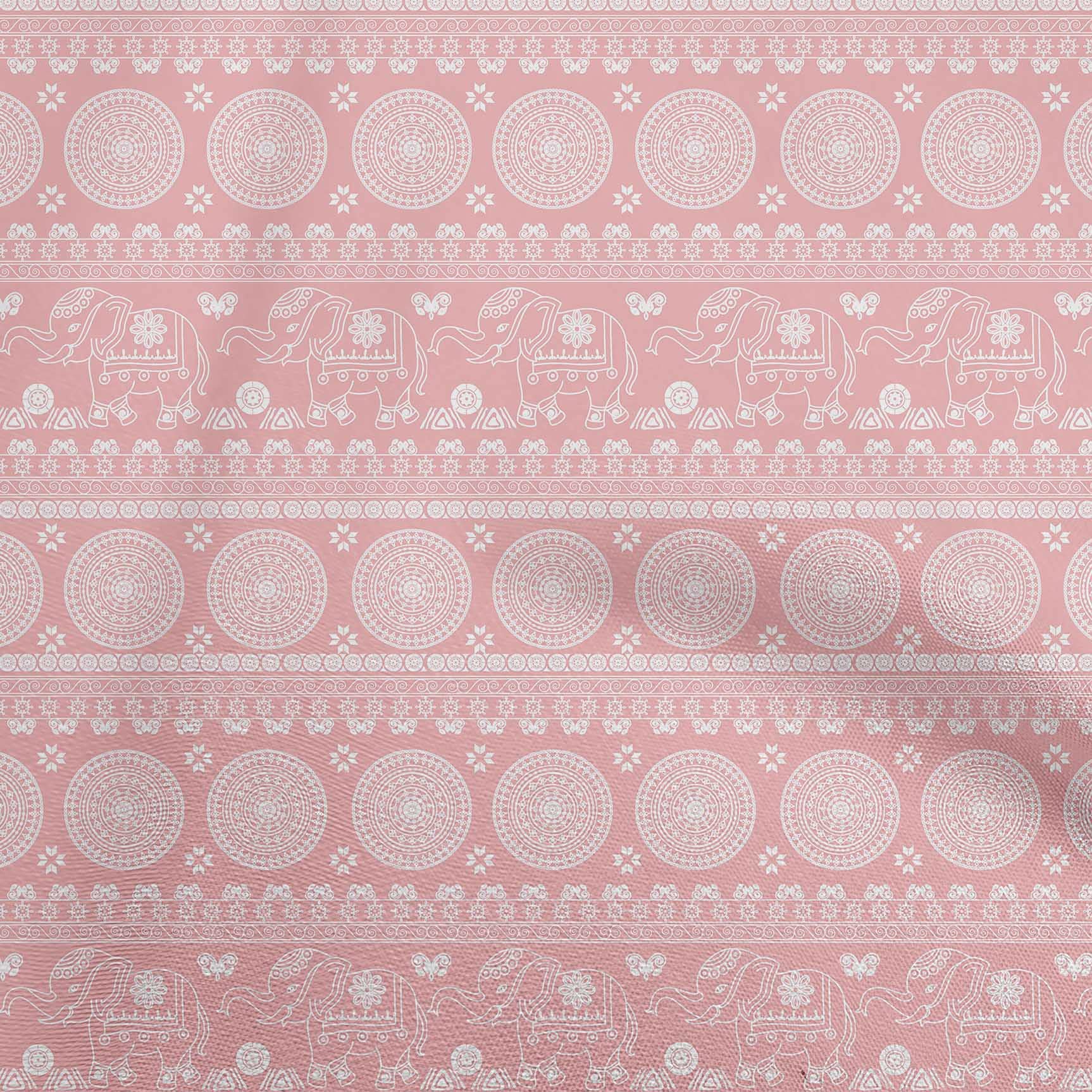 oneOone Cotton Cambric Peach Fabric Block Fabric for Sewing Printed Craft Fabric by The Yard 42 Inch Wide-DY