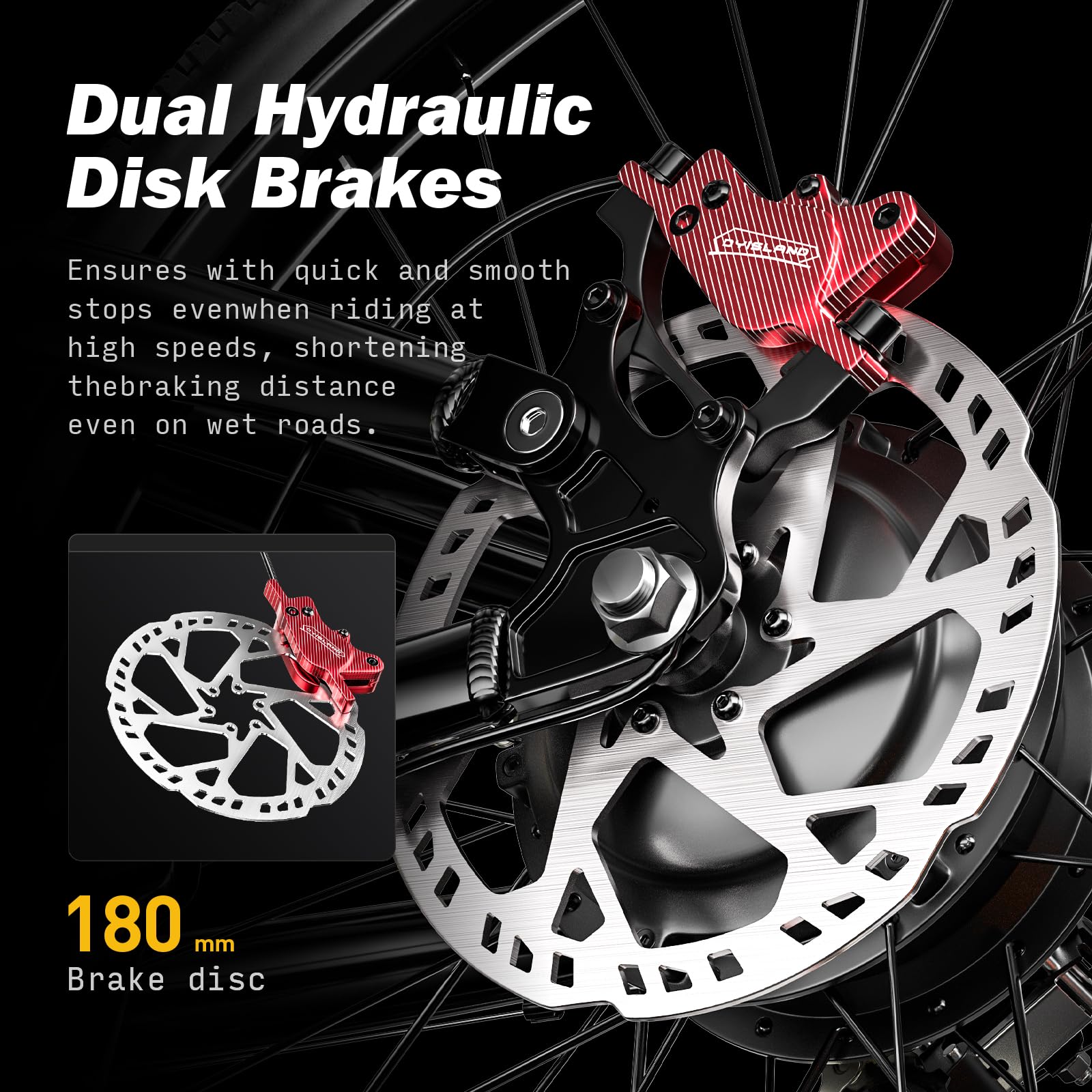 RZOGUWEX Bicicleta eléctrica todoterreno de 26 pulgadas y 70 NM para adultos con batería de iones de litio desmontable de 48 V 17.5 AH, 7 velocidades con amortiguadores dobles y freno de disco