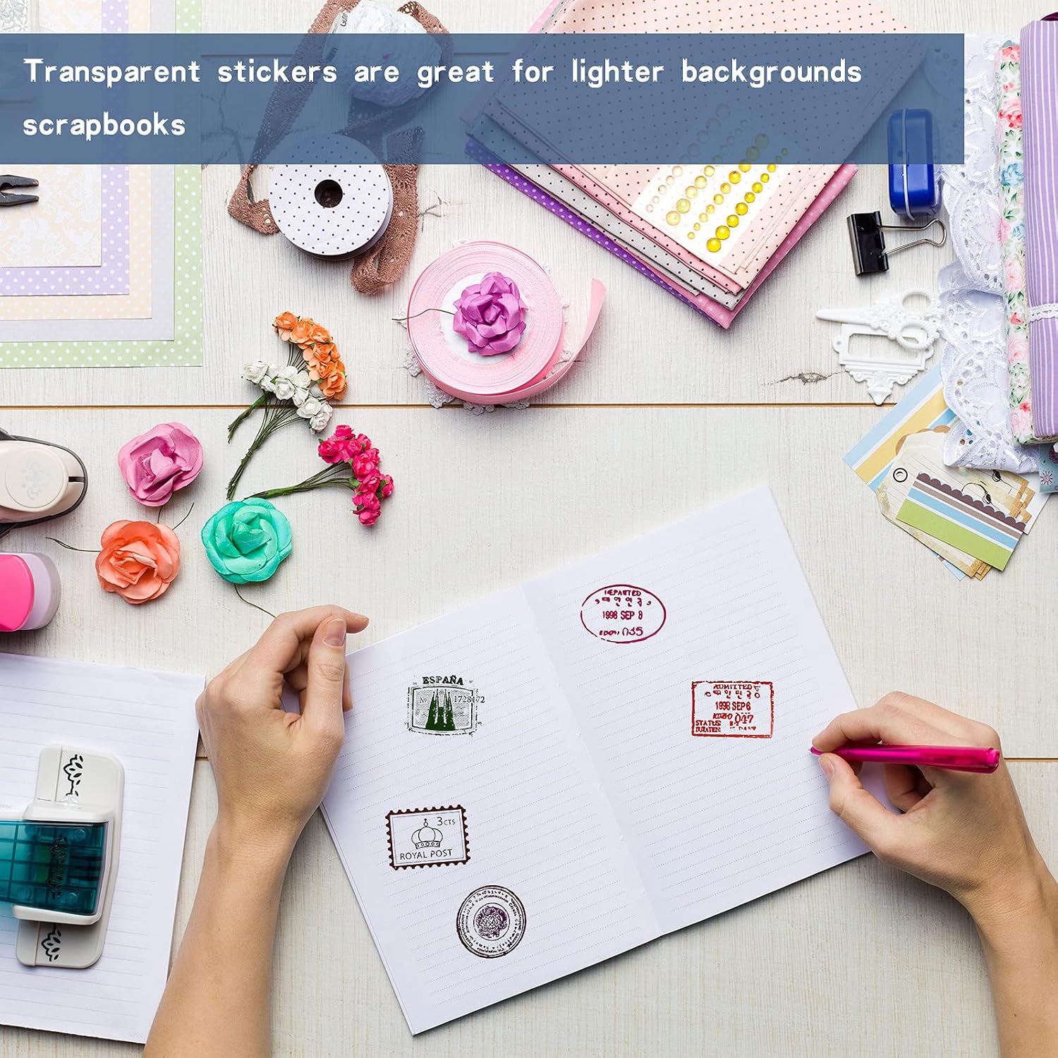Outus 110 Pieces Retro Stamp Postmark Stickers Travel Immigration Postmark Sticker Passport Stamp Suitcase Decal Waterproof Vinyl Decals for Luggage Travel Case Water Bottle Laptop Skateboard Laptop image 5