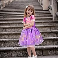 Vista 6 de Meland Vestido de princesa - Vestido de princesa para niñas con juguetes de princesa, regalo de cumpleaños de Navidad para niñas de 3 a 8 años