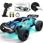 Tecnock RC Cars for Kids, 1:18 Scale 2WD RC Car with USB-C Easy Charging, 2.4GHz Remote Control Car with LED Lights & 50 Mins Playtime, Toys Gifts for Boys & Girls Ages 8-12
