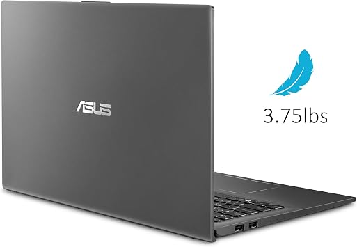 ASUS VivoBook 15 Thin and Light Laptop- 15.6a Full HD, Intel i5-1035G1 CPU, 8GB RAM, 512GB SSD, Backlit KeyBoard, Fingerprint, Windows 10- F512JA-AS54, Slate Gray